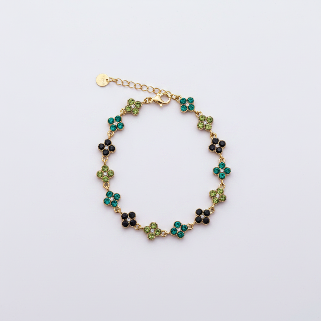 Bracelet Trèfles vert