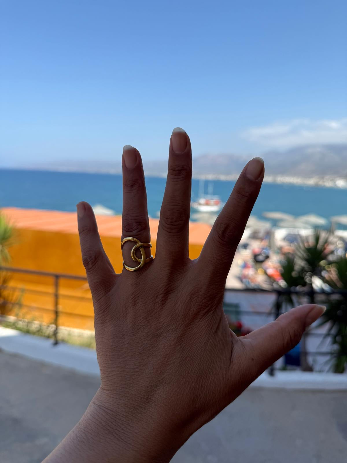 Bague Spirale Dorée