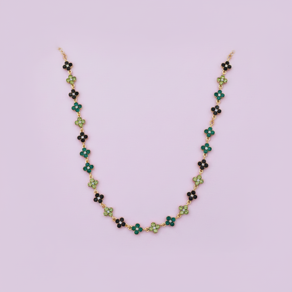 Collier Trèfles Vert