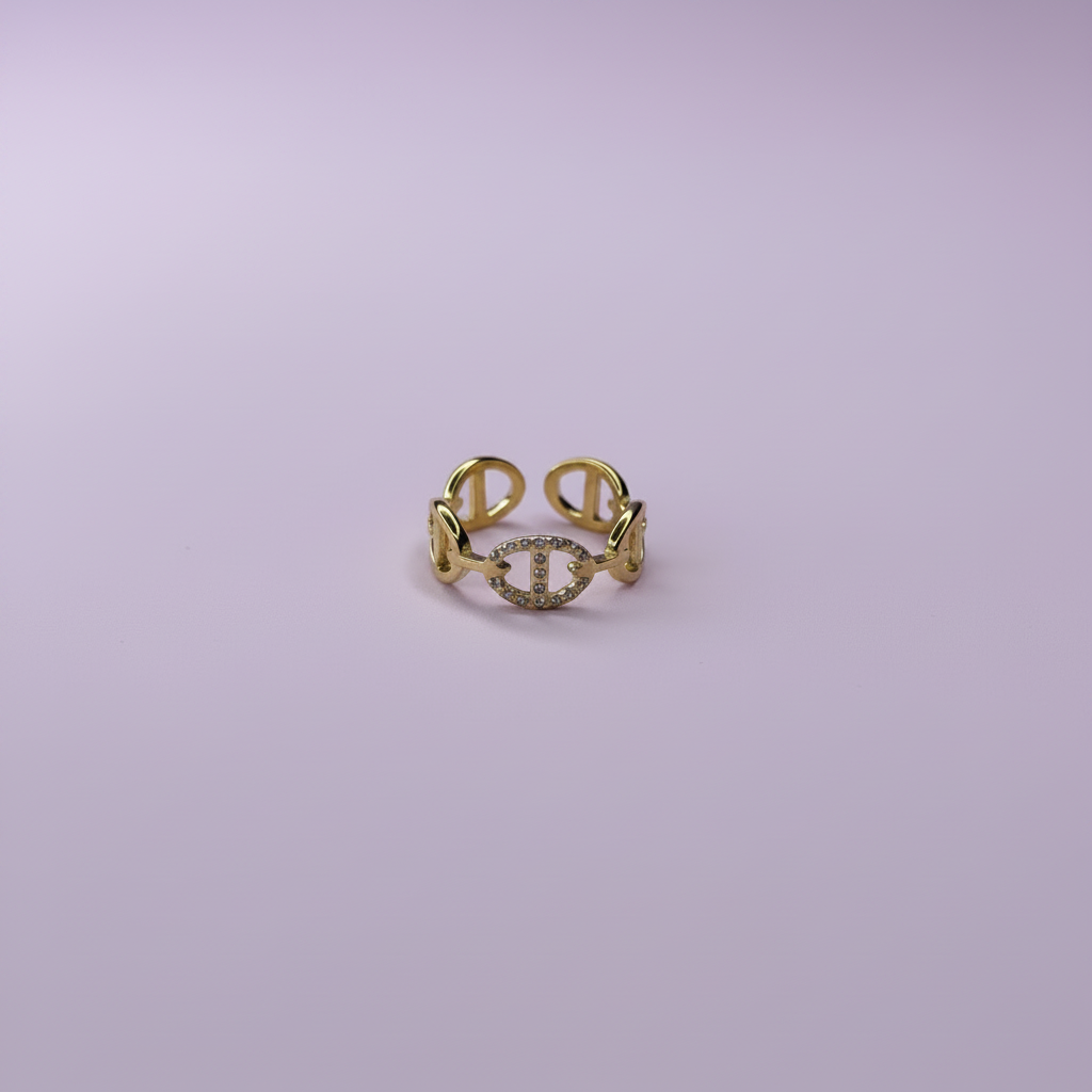 Bague Marine Pavés