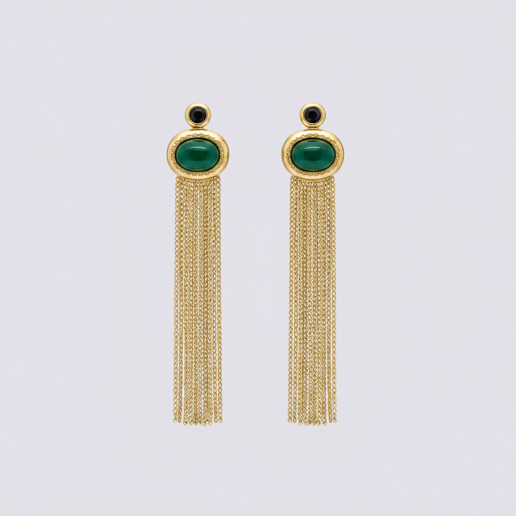 Boucles d'oreilles Emeraude