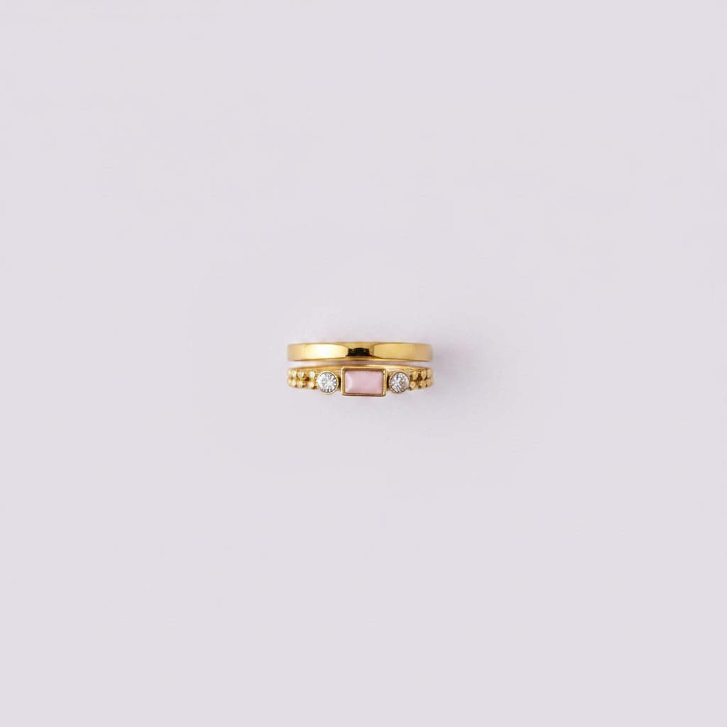 Bague cristal rose